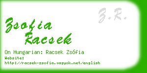 zsofia racsek business card